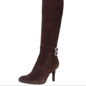 Calvin Klein suede brown dayleen boot, worn 3x